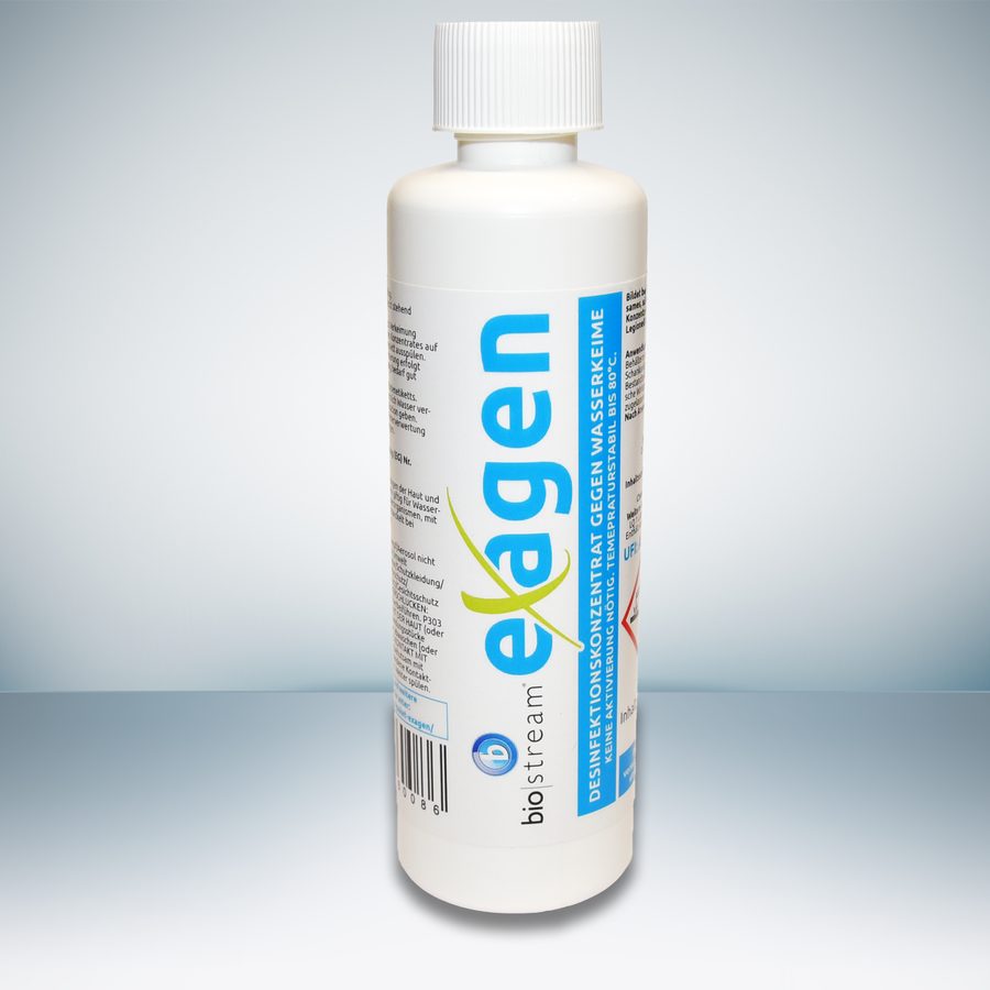 biostream® EXAGEN, Desinfektionskonzentrat gegen Wasserkeime, 250-ml-Flasche